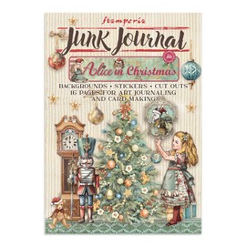 Stamperia - Junk Journal Stickers, Cut-Outs, and Backgrounds for Scrapbooks, Albums, Card Making, Bullet Journalling and More, Perfect for Hobbies, Crafts, and Gifting (Alice in Christmas)