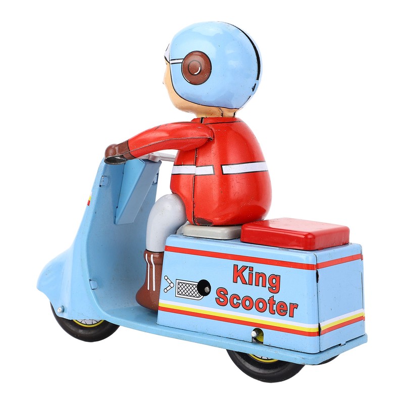 Clockwork Scooter Motorcycle Retro Decorative Metal Wind Up Motorcycle Mechanical