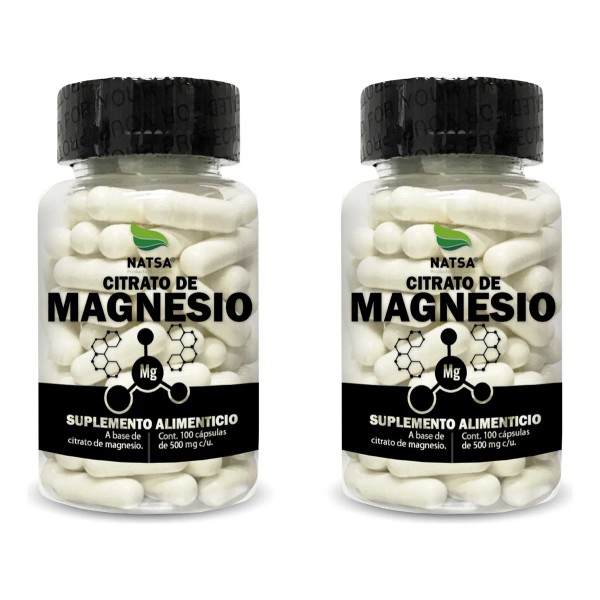 Citrato De Magnesio 2 Frascos 100 por unidad Calidad Premium