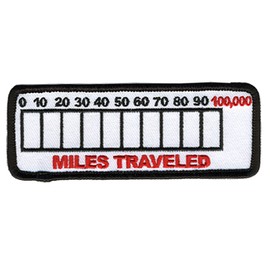 Hot Leathers Miles Traveled Patch (4" Width x 2" Height)
