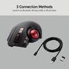 ELECOM Trackball Mouse Wireless, Ergonomic Mouse, 3 Device Connection, Wired