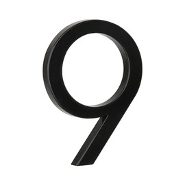 HASWARE 5 Inch Floating House Number for Outside, Zinc Alloy Modern Outdoor Address Sign for Yard Street and Mailbox, Address Numbers and Letters for House (9, Black)