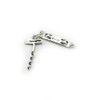 Sterling Silver Charm of Bottle Can Opener and Corkscrew Pendant