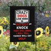 Monaca Garden Flag Crazy Dogs Live Here Welcome Garden Flags