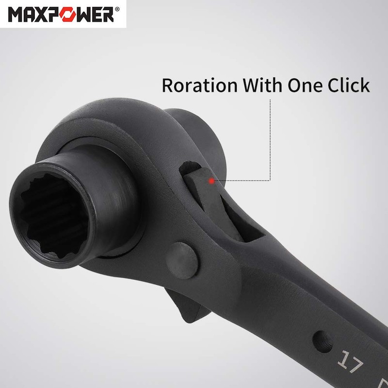 MAXPOWER 2PCS Scaffold Wrench Set, Dual Socket Scaffold 7/8 inch