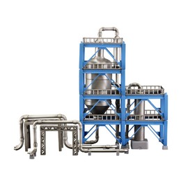 PM Office A PP082 Industrial Area Series D Refined Furnace, Total Height Approx. 5.5 inches (140 mm), Non-Scale Plastic Model