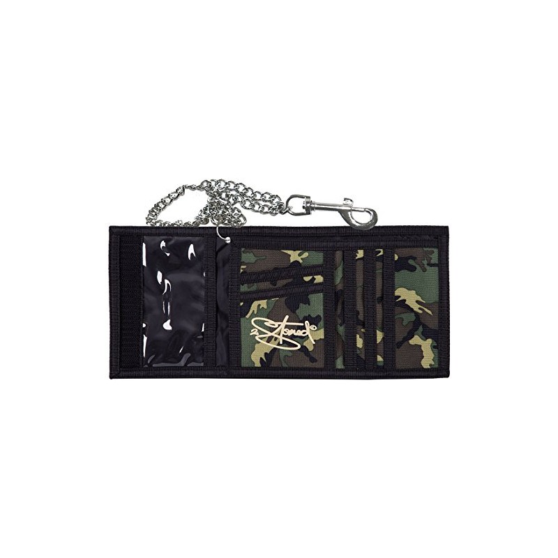 2Stoned Wallet Embroidered with Chain and Velcro Fastening Camo Gym