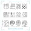 FREEBLOSS Sashiko PET Stencils Sashiko Template Baseline Template for Hand