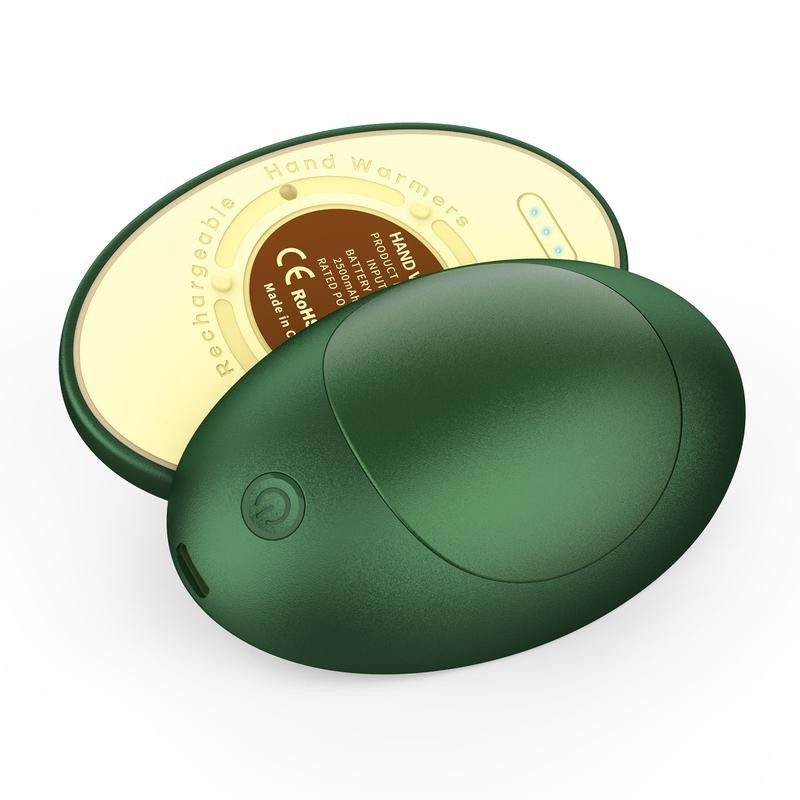 Pocket Size Avocado Shape Hand Warmers Rechargeable 2 Pack -