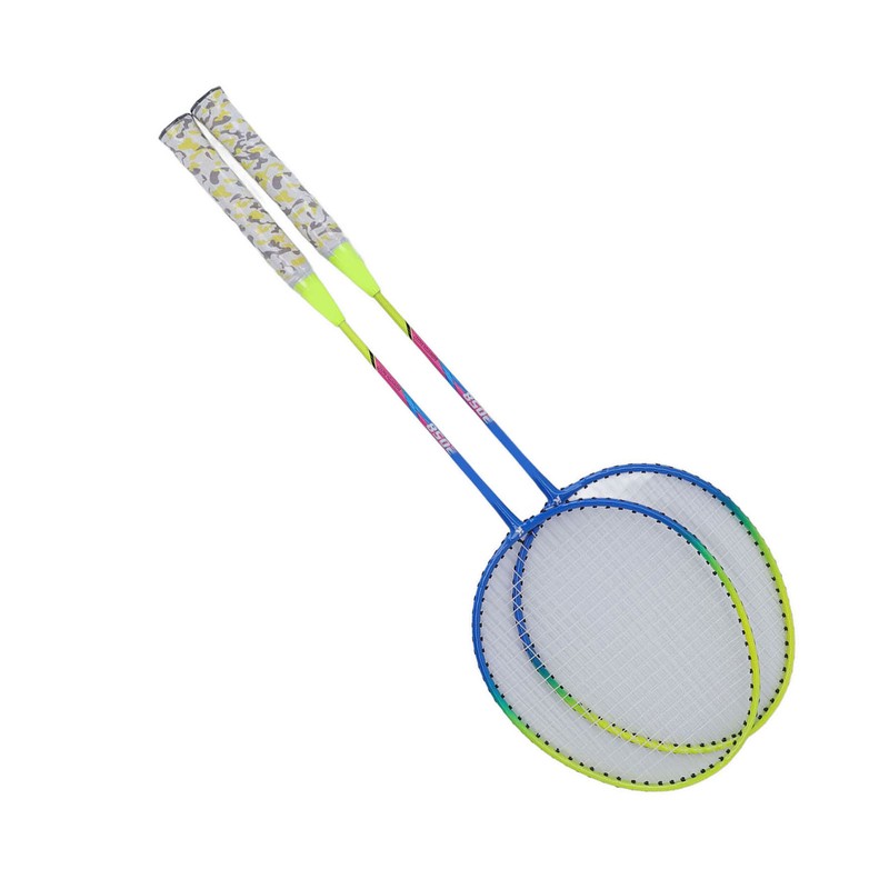 2Pcs Badminton Racket Yellow Light Frame Large Sweet Spot Anti