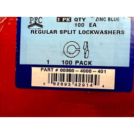 PFC 10pcs 1" Regular Split Lock Washer, Zinc Plated Steel (for 1 in. bolts)