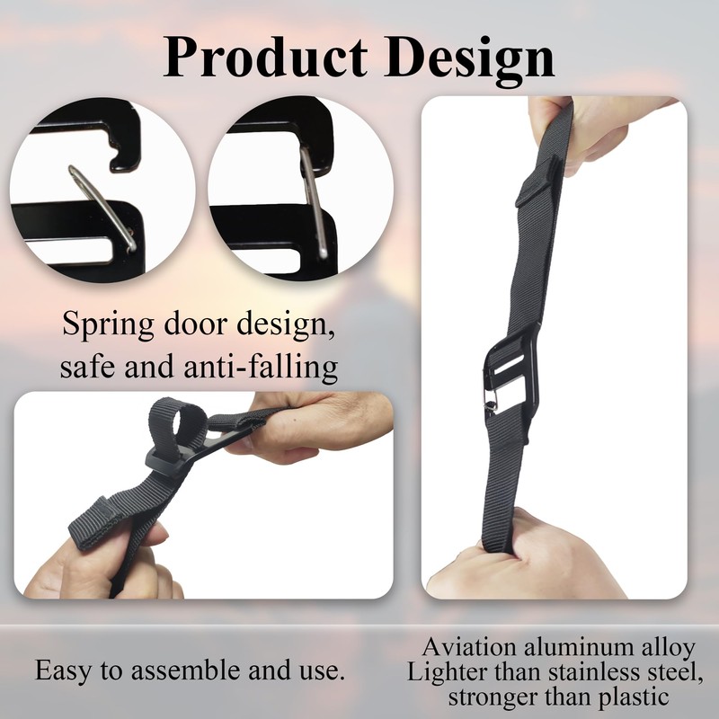 2PCS G Hook Buckles Tactical Adjustable Webbing G Shaped Wave