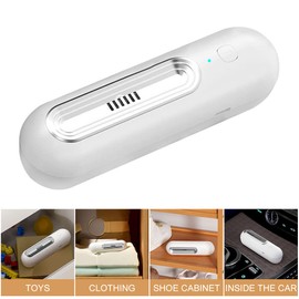 QOTSTEOS Kühlschrank-Deodorierer, Ozon-Generator, negative Ionen, Lufterfrischung, Kühlschrank-Deodorierer, Heim, 2 Gänge, Mini-USB (Silber)