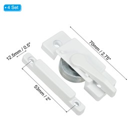 PATIKIL Window Sash Locks, 4pack Zinc Alloy Cam Action Window Locks with Keeper Diecast Window Latches Replacement for Vertical & Horizontal Sliding Windows Security (Middle Hole)