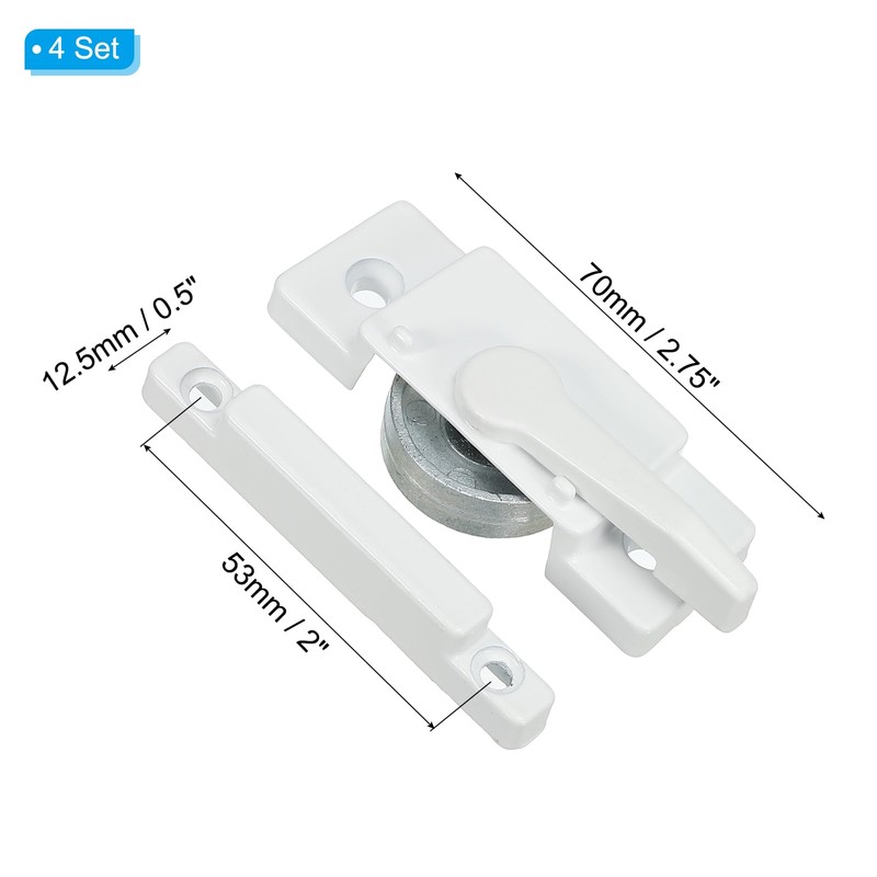 PATIKIL Window Sash Locks, 4pack Zinc Alloy Cam Action Window