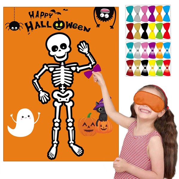 Funnlot Halloween Party Games forkids Pin the Bow Tie on