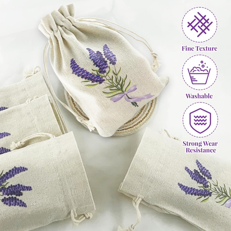 10 Pezzi Sacchettini per Lavanda Vuoti, Borsa Profumati Lavanda in