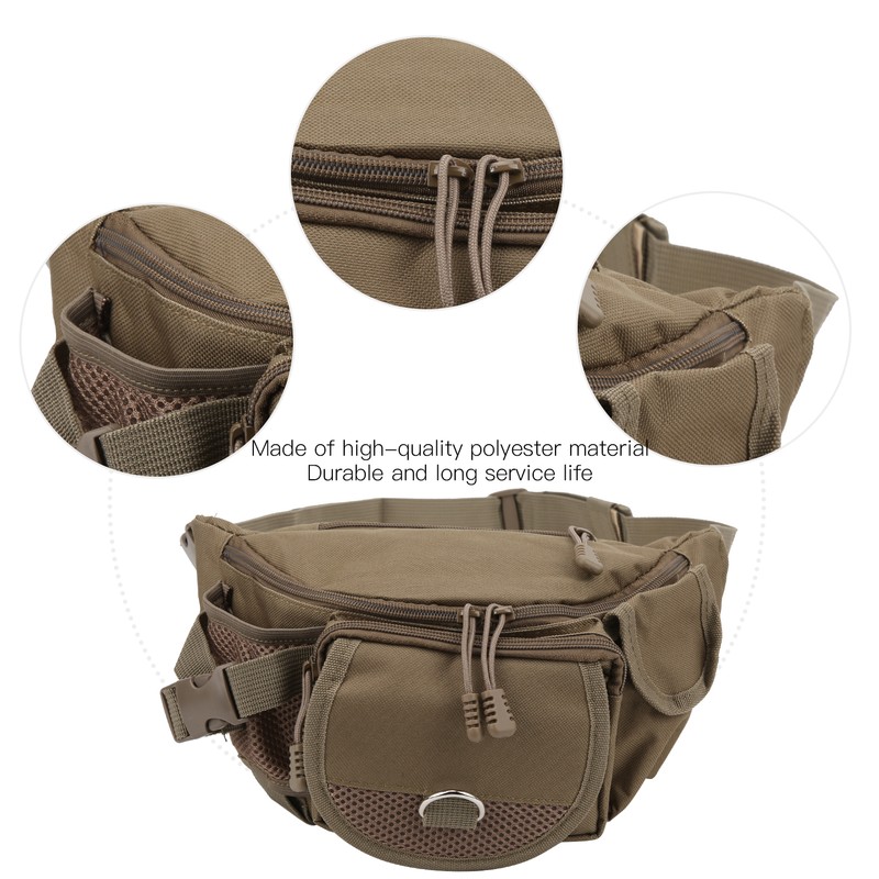 Fishing Bag Portable Polyester Storage Pack Bumbag Adjustable for Outdoor