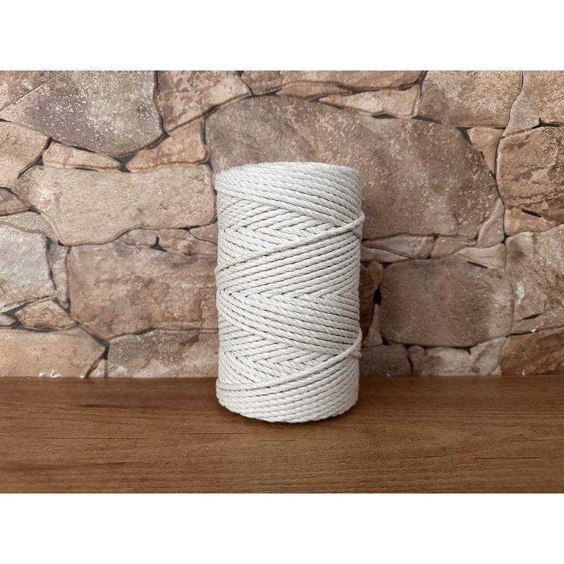 Macrame Cord. 100% Natural Cotton Rope for Crafts, Toys, Decorations,