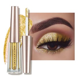 Anglicolor Eyeshadow,Liquid Glitter Eyeshadow,Highly Pigmented Glitter Gel Diamond Eyeshadow, Liquid Eyeshadow & Eyeliner Blendable Shimmer Eyes Makeup,Vegan (#2 Dark Good)