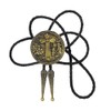 Absbolo Native American Bolo Tie Cross Rodeo Cowboy Leather Necktie