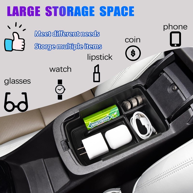 Neepiar Center Console Organizer Tray Compatible with 2024 2025 Chevy