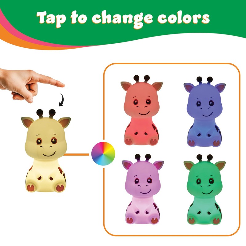 LitezAll Giraffe Squishable Silicone Lantern – Color Changing Night Light