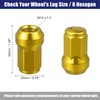 X AUTOHAUX 1 Set M12x1.5 Car Lug Acorn Hex Wheel