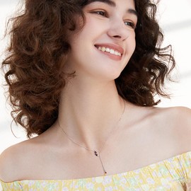 HUKKUN Artist Gifts Painting Palettes Chain Silver 925 Painting Palettes Y Necklace Artist Palettes Jewellery Gifts for Women Artists, Sterling Silver, No Gemstone