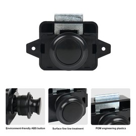 EUNEWR Push Button Catch, Pack of 5 Door Lock for RV Camper Caravan Van Motorhome Yacht Ship Boat, Portable Metal Push Button Rotary Knob Lock Catch Lock Motorhome Caravan (Black)