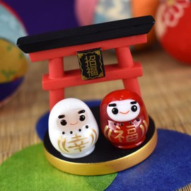 Faukart Cute Handmade Glasswork Torii Stence; Width: 1.8 inches (45 cm); Total Length: 1.8 inches (45 mm)