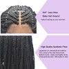 RESHE Box Braid Wig For Black Women Knotless Lightweight Cornrow