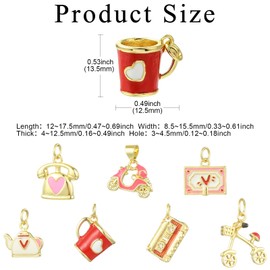 LiQunSweet - Abalorio de esmalte para hacer joyas, collares, pulseras, aretes, manualidades, No es una piedra preciosa