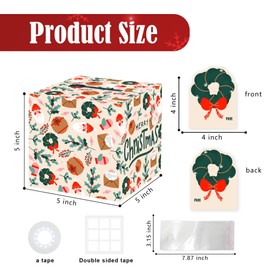 for Women Girls, Surprise Money Boxes for Cash with Pull, Fun Christmas Party Gift for Coworker Friends Family, Christmas Party Decorations(35 Pcs Transparent Bags)