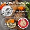 Chicken Shredder Large Chicken Breast Shredder Tool Twist with Brush&Fork,
