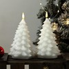 Set of 2 Flameless Christmas Tree Candles with 6H Timer