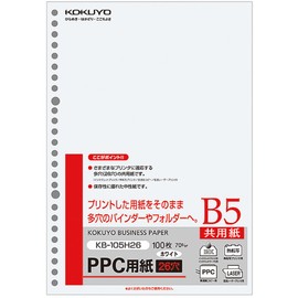 Kokuyo PPC paper Unisex Paper 26 Hole B5 100 Sheets KB – 105h26