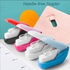 Staple-less stapler, mini cute book manual stapler machine for brochures,
