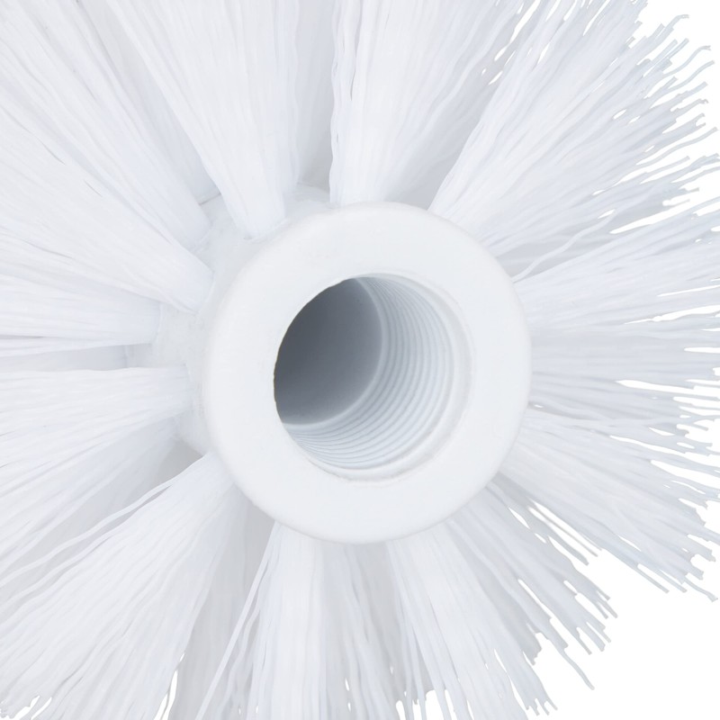 Relaxdays Toilet Brushes, Set of 2, Replacement, Removable Head, Stainless