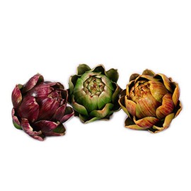 3Pcs Artificial Vegetables - Plastic Artichoke Artificial Flower for Wedding Party Bouquet Home DIY Office Party Decor, Christmas Decoration