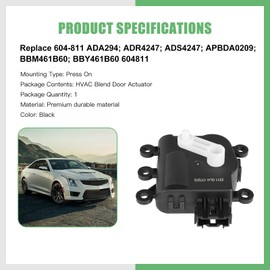 SCITOO HVAC Heater Blend Door Actuator for Mazda for 3 2010-2013 604-811 Heater Blend Door Levers - Main; Fresh/Recirculating Air Blend Door Actuator