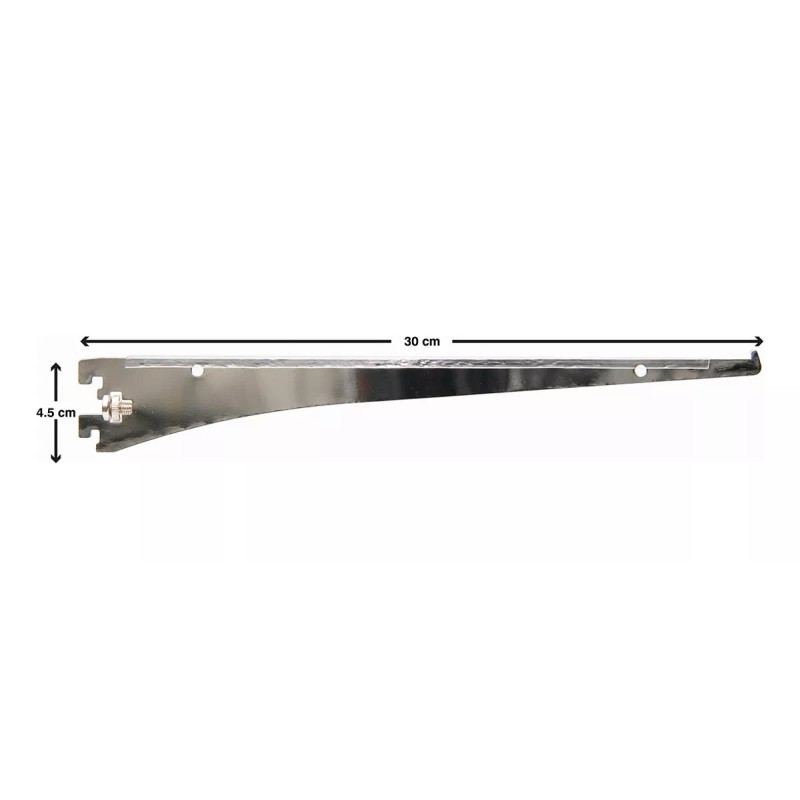 Exhivit Mensula Gancho P/ Cremallera 30 Cm C/11 Pzs
