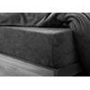 Teddy Bear Fleece Fitted Bed Sheet Extra Deep 30 cm or Duvet Covers Single Double King Super King Size UK (King charcoal)
