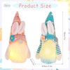 Pack of 2 Easter Gnome Illuminated, Easter Decoration Rabbit Gnome