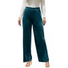 Rasutina Women Wide Leg Velvet Pants High Waist Palazzo Pants