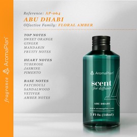 Aromaplan Hotel Scents ABU Dhabi 5 Fl Oz (148ml), Home Luxury Aroma & Hotel Collection Diffuser Oil- Hotel Diffuser Oil for Aromatherapy- USA Made, Bigger Bottle, Bolder Aroma & Longer Lasting