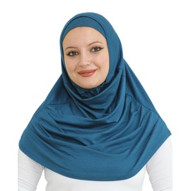 Prien Chic Hijab for Women, Muslim Headscarf Undercloth Set, Long Headscarves Dress, Women, Scarf for Prayer Clothing, Abaya, Muslim Dresses for Ramadan Hajj, turquoise