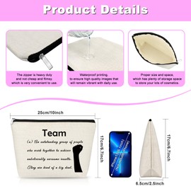 Office Gift Makeup Bag Teamwork Gift Cosmetic Bag Team Definition Gift Inspirational Gift For Coworker Coworker Welcome Gift Thank You Gift for Colleague Employee Boss Thanksgiving Gift Travel Pouch
