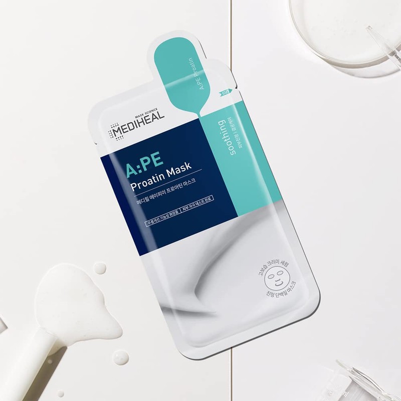 MEDIHEAL Advice Protection Emollient APE Mask, 1 pack (10 pcs)