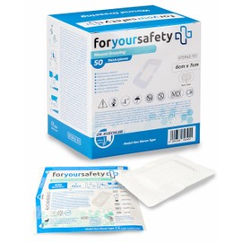 Dr. Kuechler Medical FORYOURSAFETY Wound Plasters Especially Skin-friendly Individually Sterile Packed Plasters Latex-Free Extra Sensitive Excellent Adhesion for Private Doctors Hospitals